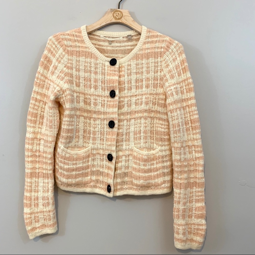 Anthropologie Knitted & Knotted Tweed Cardigan